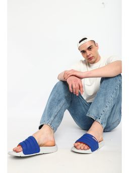 Chupps - Men Blue Classic Quilted Sliders