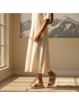 Chupps - Women Cream Sage Sandals