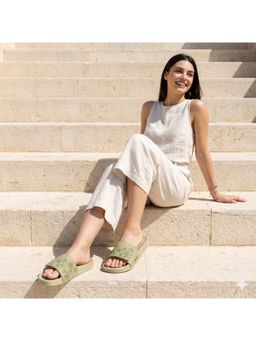 Chupps - Women Green Sakura Sliders