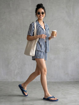 Chupps - Women Navy Blue Stead Flipflops