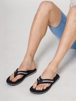 NoStrain - Men Grey Angular Comfort Flipflops