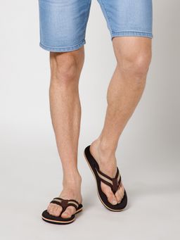 NoStrain - Men Beige Angular Comfort Flipflops