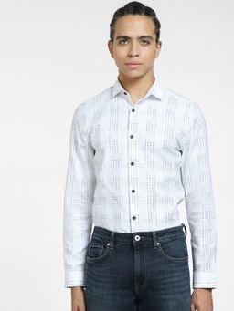 Jack & Jones - White Check Full Sleeves Shirt
