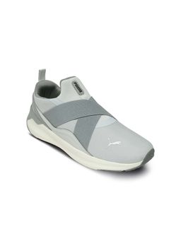 Puma - Unisex Grey Softride Symmetry Slip-on Running Shoes
