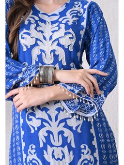 Shop Begum - Egyptian Kurta and Palazzo with Dupatta -Blue