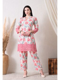 Shop Begum - Lemon Luxe Pure Cotton Co-Ord set-Pink