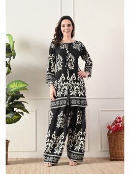 Shop Begum - Noor- E-Hania Pure Cotton Co-Ord Set-Black