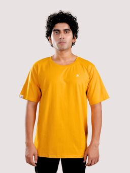 roar for good - Organic Cotton Scoop Neck T-Shirt - Mustard Yellow