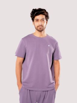 roar for good - Organic Cotton Crew Neck T-Shirt - Purple