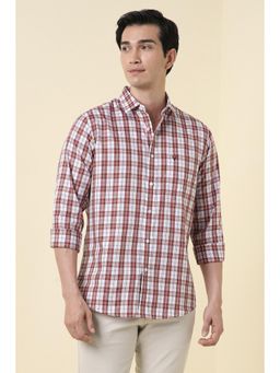 Allen Solly - Men White Cotton Full Sleeves Shirt