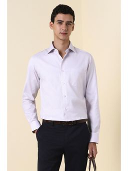 Allen Solly - Men Purple Cotton Full Sleeves Shirt