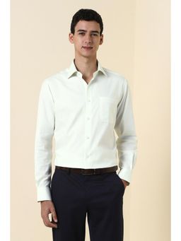 Allen Solly - Men Beige Cotton Full Sleeves Shirt