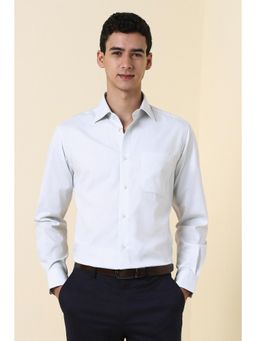 Allen Solly - Men Grey Cotton Full Sleeves Shirt