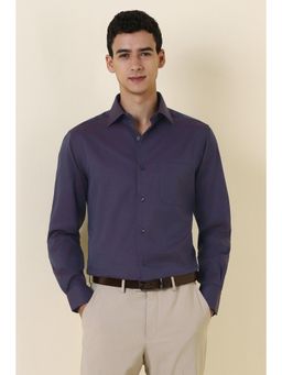 Allen Solly - Men Purple Cotton Full Sleeves Shirt