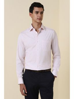 Allen Solly - Men Pink Cotton Blend Full Sleeves Shirt