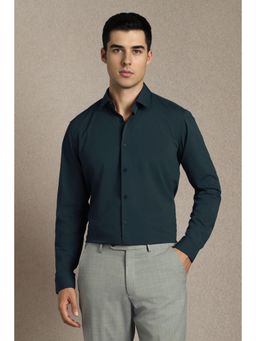 Louis Philippe - Men Green Viscose Blend Full Sleeves Shirt