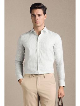 Louis Philippe - Men Grey Cotton Full Sleeves Shirt