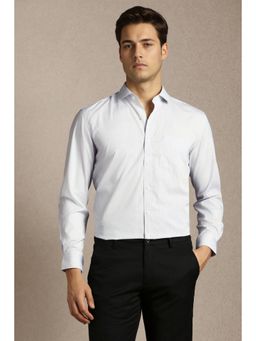 Louis Philippe - Men White Cotton Full Sleeves Shirt