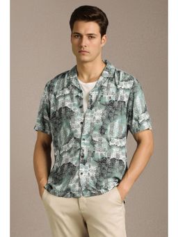 Louis Philippe - Men Multi-Color Rayon Half Sleeves Shirt