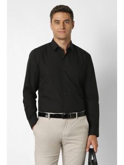 Peter England - Men Black Cotton Full Sleeves Shirt