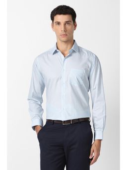 Van Heusen - Men Blue Cotton Full Sleeves Shirt