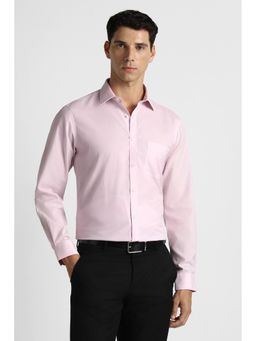Van Heusen - Men Pink Cotton Full Sleeves Shirt