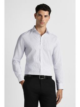 Van Heusen - Men White Cotton Full Sleeves Shirt