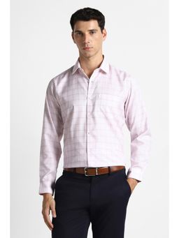 Van Heusen - Men Pink Cotton Full Sleeves Shirt