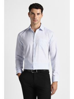 Van Heusen - Men Blue Cotton Full Sleeves Shirt