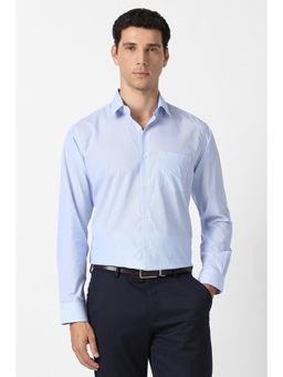 Van Heusen - Men Blue Cotton Full Sleeves Shirt