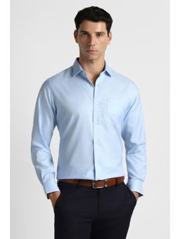 Van Heusen - Men Blue Cotton Full Sleeves Shirt