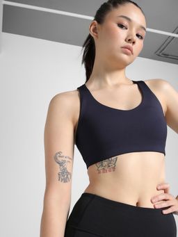 Puma - Women Navy Blue High Impact Breathable Running Sports Bra