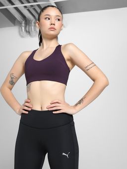 Puma - Women Purple High Impact Breathable Running Sports Bra