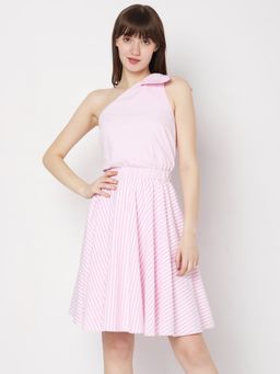VERO MODA - Women Stripes Pink Dress