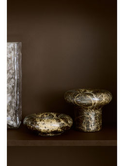 H&M - Brown Marble Candle Holder