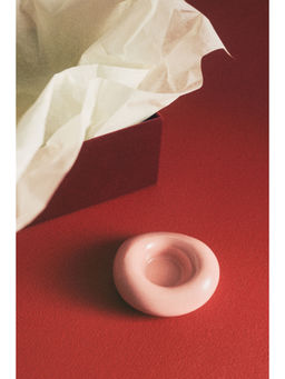 H&M - Pink Stoneware Tealight Holder