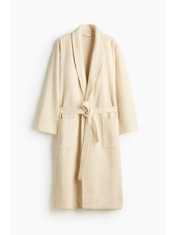 H&M - Cream Waffled Dressing Gown