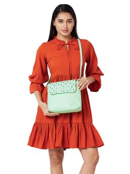 Caprese - Pansa Flap Small Green Ash Sling Bag