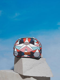 Pipa Bella by Nykaa Fashion - Chic Multi Coloured Geometric Sophie D Shaped Travel Pouch