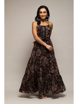 Biba - Doby Black Floral Dress