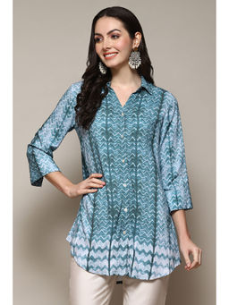 Biba - Rayon Blue Tye Dye Shirt