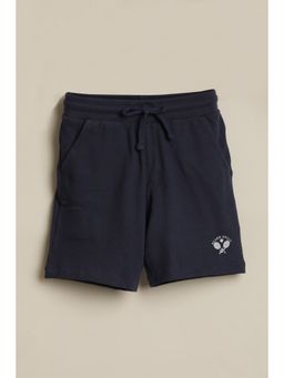 Allen Solly - Boys Navy Blue Textured Shorts