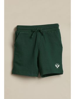 Allen Solly - Boys Green Textured Shorts