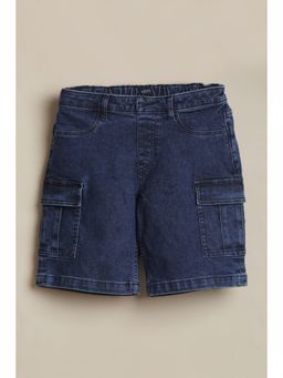 Allen Solly - Boys Navy Blue Solid Shorts