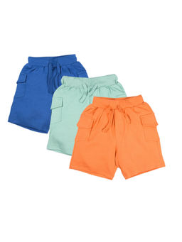 Blumbuds - Boys Solid Cargo Shorts (Pack of 3)