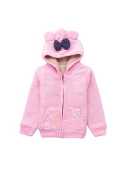 Yellow Apple - Stylish Winter Wear Hoodie For Girls -Pink