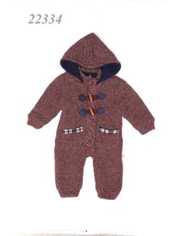 Yellow Apple - Stylish Winter Wear Kids Romper -Maroon