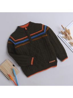 Yellow Apple - Stylish Winter Wear Sweater For Boys -Olive