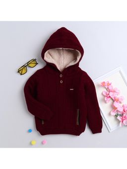 Yellow Apple - Stylish Winter Wear Sweater For Girls -Maroon