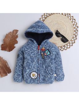 Yellow Apple - Stylish Winter Wear Hoodie For Boys -Blue